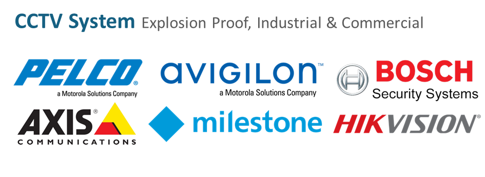 CCTV System brands — Pelco, Avigilon, Bosch, Axis, Milestone, Hikvision