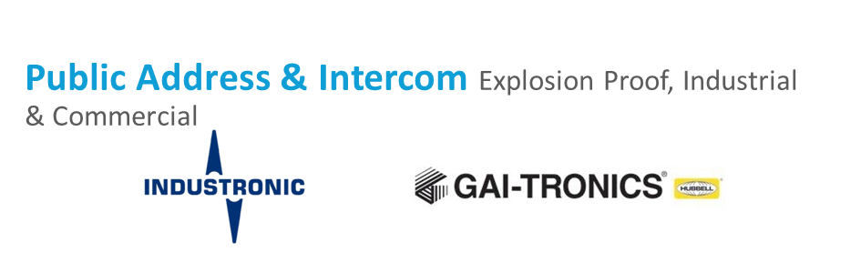 Public Address & Intercom brands — Industronic, Gai-Tronics