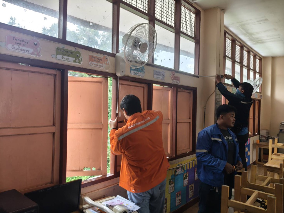 Lighting improvement work for the school community